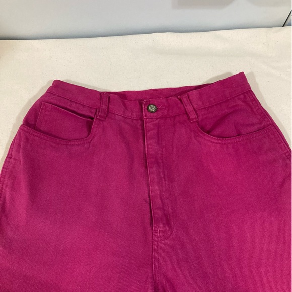 VINTAGE Heavy Denim High Rise Magenta Hot Pink Vintage Jeans - Picture 2 of 12